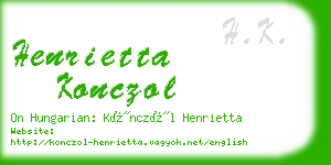 henrietta konczol business card